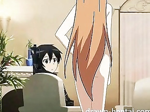 Sword art Hentai - Asuna play mode - 5 min